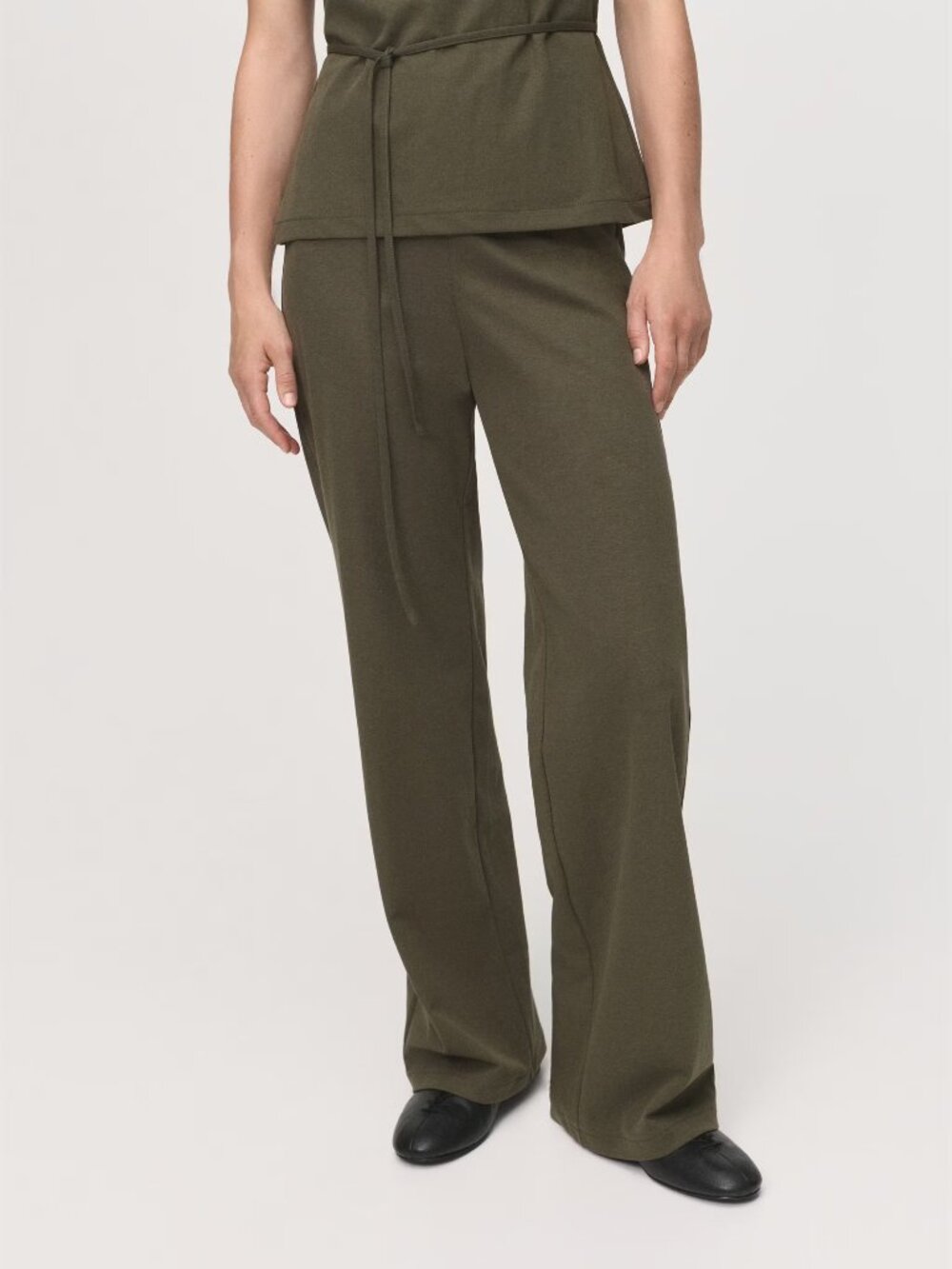 Mango NWT Straight-fit‎ Knit Pants with Elastic Waist